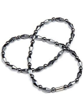 Unisex Hematite Magnetic Therapy Necklace - Natural Healing & Protection Jewelry